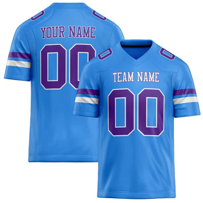 Customized Team Name Number Name Rugby T-shirts Personalized DIY Electric Blue Mens Sports T Shirt Loose Quick Dry Team Uniforms