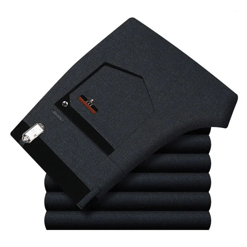 Mens Suit Pants Summer Thin Men Dress Pants Straight Business Office Mens Formal Pants Big Size Classic Trousers Male