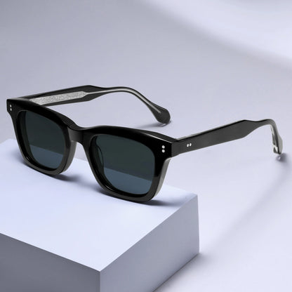 UV400 Protection Sunglasses Unisex Retro Style Acetate  Frame Polarized Lens for Driving Lightweight Comfortable