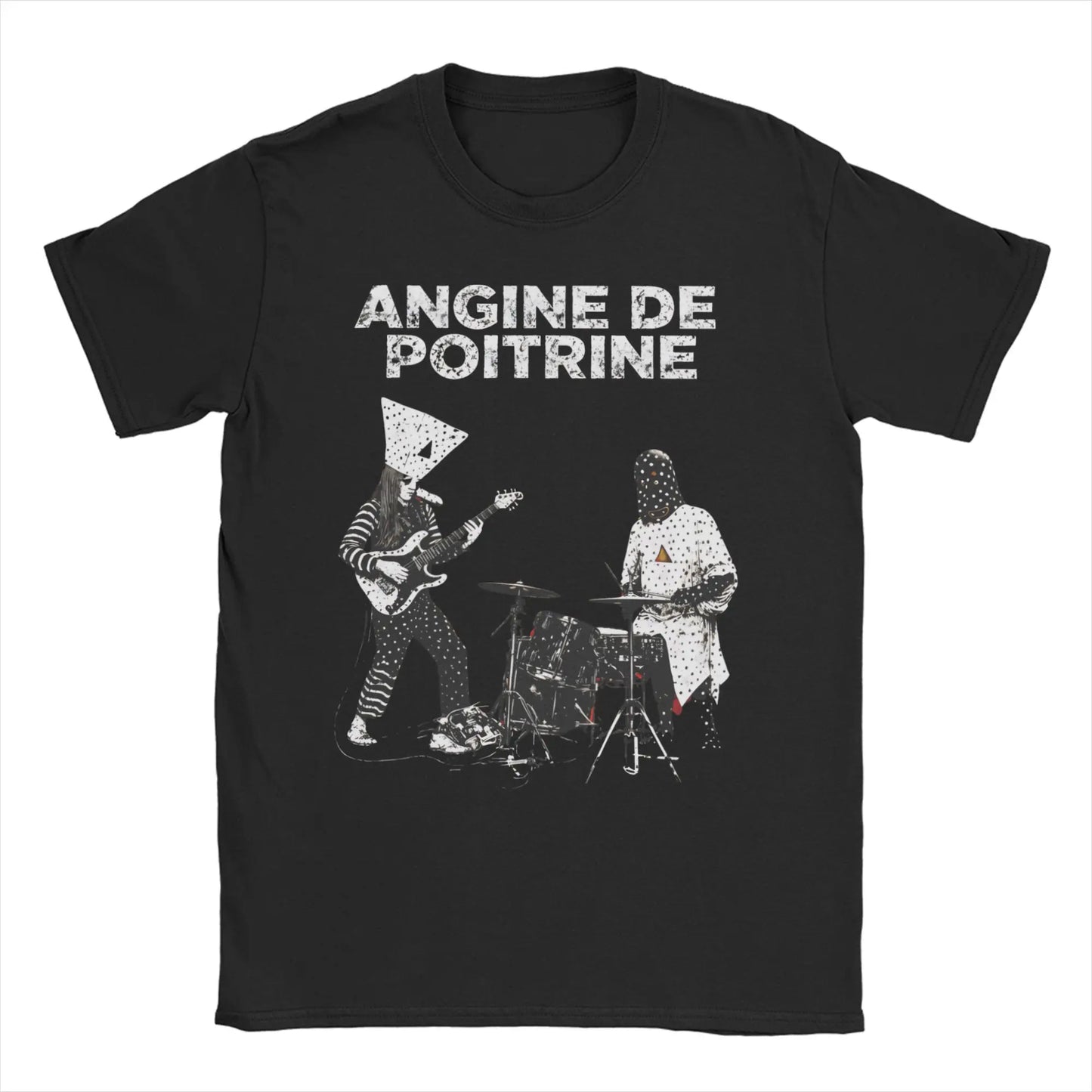 Printed Angine De Poitrine Rock Band T Shirt For Unisex  Cotton T-shirts Short Sleeve Clothes