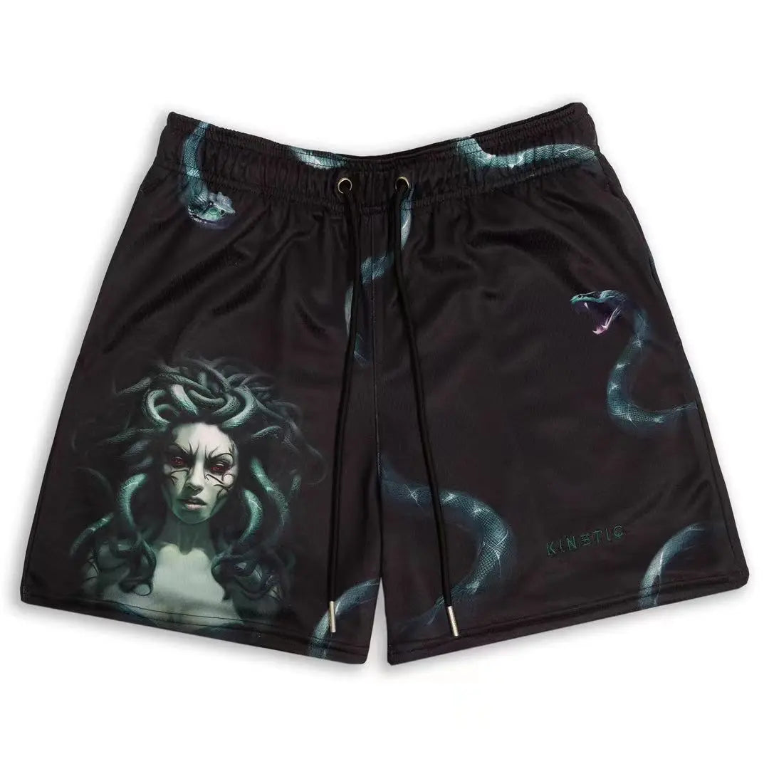 Summer Mens Sports Gym Fitness Running Basketball Short Pants Quick Dry Mesh Trend Jogger Beach Casual Motorcycle Shorts