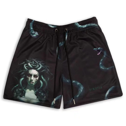 Summer Mens Sports Gym Fitness Running Basketball Short Pants Quick Dry Mesh Trend Jogger Beach Casual Motorcycle Shorts