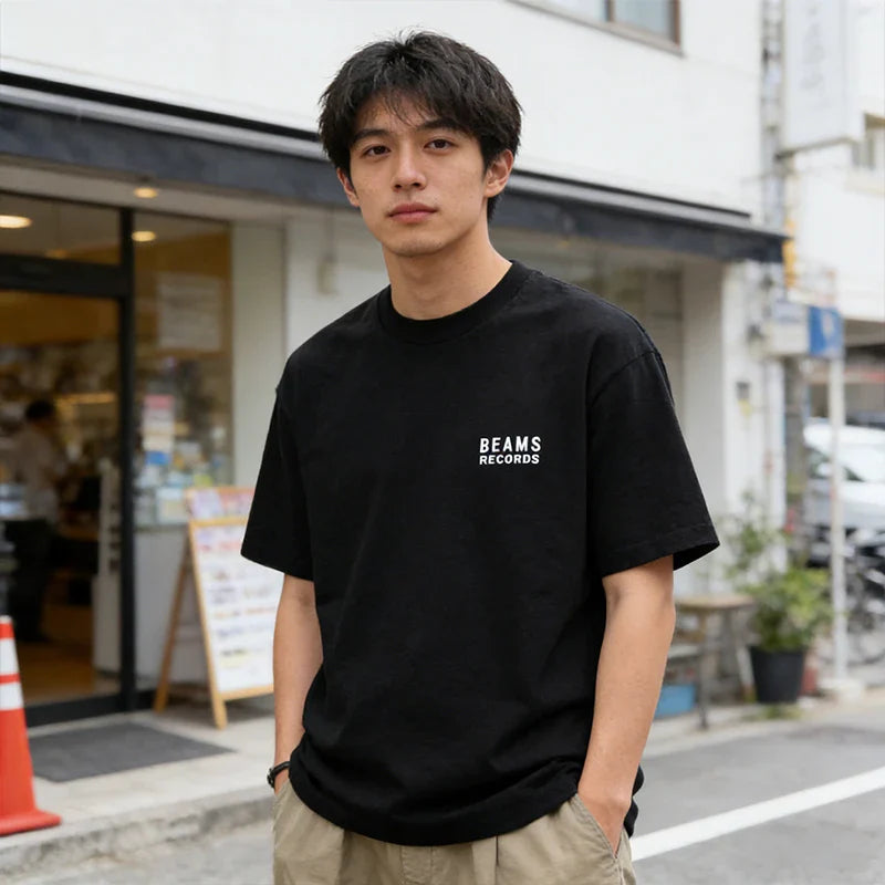Japan Style Harajuku Fashion Cotton O-Neck Tops Mount Fuji letter Embroidery Pattern Tees Summer Men Women Short Sleeve T-shirt