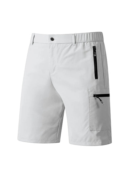 Men's Casual Shorts Business Social Quick Dry Shorts Breathable Relaxed with Zip Pocket Design Solid Color Shorts Streetwear
