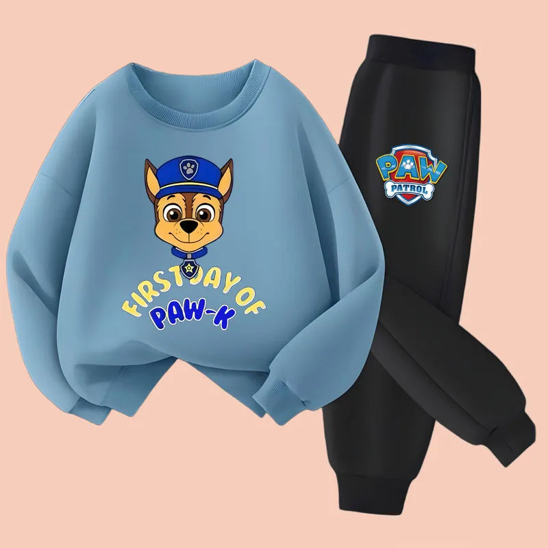 Boys Sport Pullover Long Pant Two Piece Set PAW Patrol Children's Hoodies Sets Spring New Kids Casual Tracksuit Sweatsuit