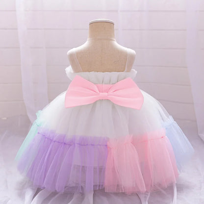 Leopard Princess Party Baby Girl Dress Toddler Tulle Wedding Bridesmaid Evening Dresses for Girls 1st Birthday Prom Tutu Costume