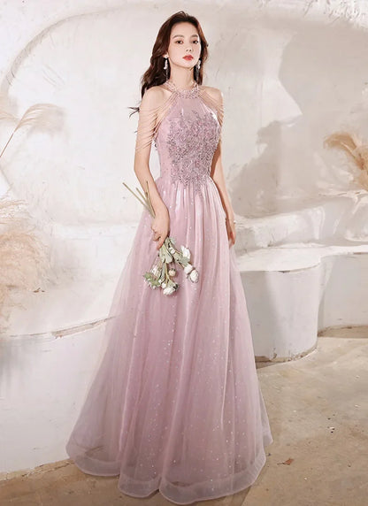 Luxury High Quality Pink Evening Dress 2026 For Prom Birthday Socialite Senior Specical Vestidos Party Dress For Women