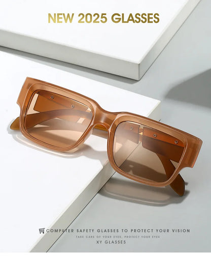Retro Sunglasses Women Trendy Vintage Square Sunglass Men Fashion Glasses Shades Luxe Lunette Soleil Femme Gafas De Sol Hombre