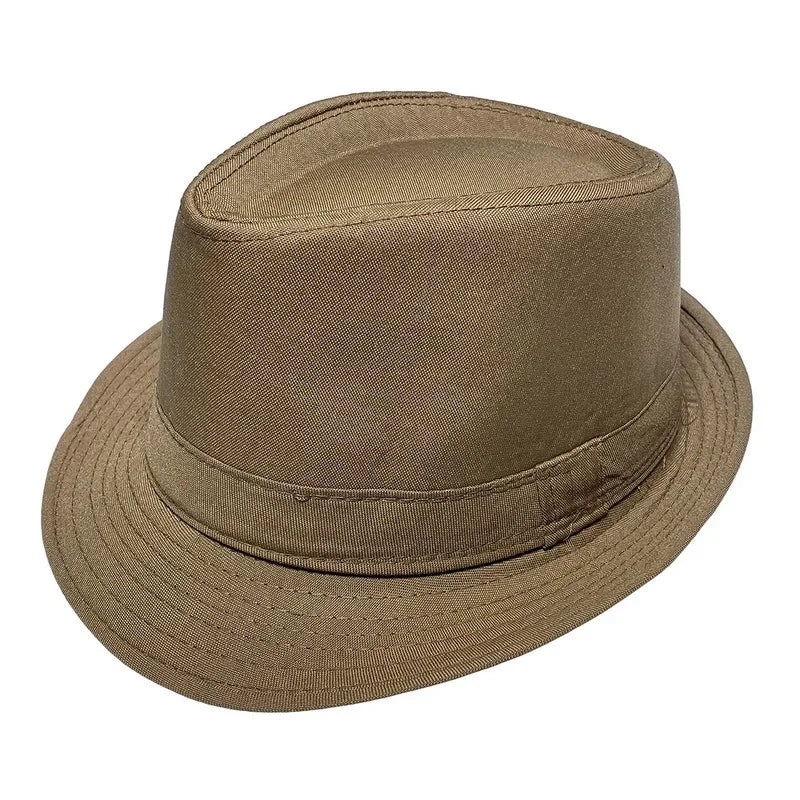 Summer Solid Bright Color Sun Hat British Jazz Hat Top Hat Men's Top Hat Winter Middle-aged and Elderly Jazz Warm Hat Fedora Hat