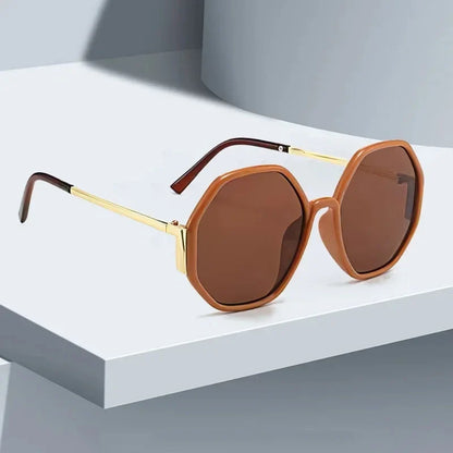2026 New Sunglasses for Women Avant Garde Geometric Multi-color Gradient Frame Transparent Glasses