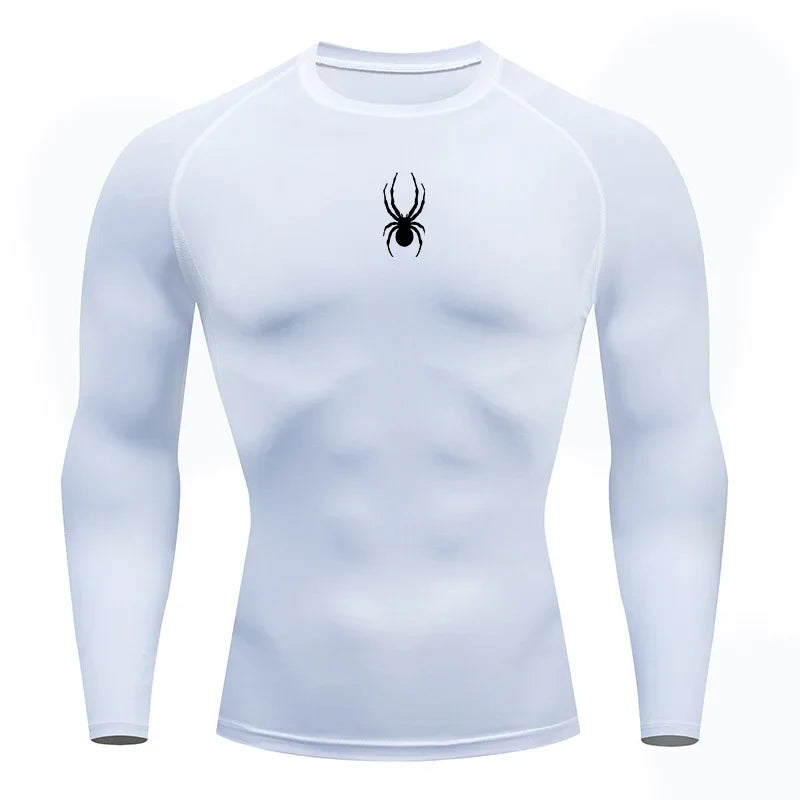 Men's Long Sleeves Fitness T-shirt Gym Compression Dry Fit T-shirt Sportswear Spring And Autumn Outdoor Sports Running Tees Tops