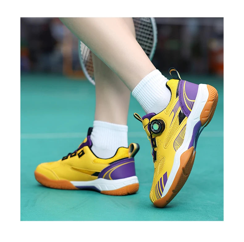 Table Tennis Shoes for Men and Women, Fashionable Badminton Shoes for Women, with Rotating Buckle, Breathable and Non-Slip, Badminton Shoes, Casual Sports Shoes, Breathable Mesh Running Shoes, 2026 Trendy New Models, Sizes 36