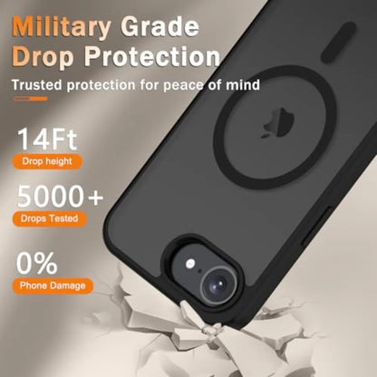 for iPhone 17e Case, iPhone 16e Case, Matte Magnetic Phone Cover [with 1 Screen Protector] [Support for MagSafe] [Shockproof Mi