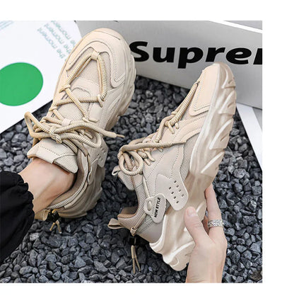 Men's Shoe Breathable Thick Soled Casual Sneakers Outdoor Running Four Seasons New Tennis Men Soft Soles Comfort Male Sneakers