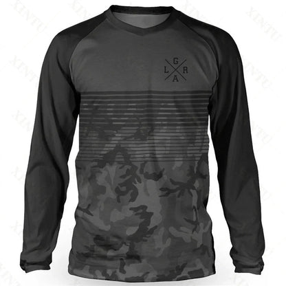 Loose Rider Men's Mountain Bike Long Sleeve Jersey DH Motocross Downhill Jersey BMX Bike Enduro MTB Shirt Breathable Clothing