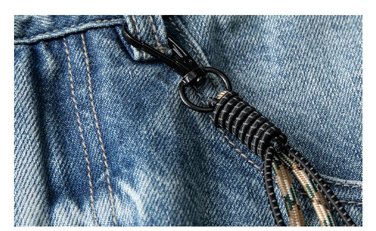 American Vintage High Quality Denim Cargo Pants Men Clothing Streetwear Loose Skate Jeans Harajuku Casual Harem Trousers Male