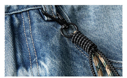 American Vintage High Quality Denim Cargo Pants Men Clothing Streetwear Loose Skate Jeans Harajuku Casual Harem Trousers Male