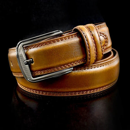 3.7*110-130cm Men's 2nd Cowskin Leather Belts Male Designer Business Waistband Crafts for Adults Jeans Accessories