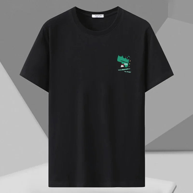 Plus Size Printed T Shirt Men 5XL 6XL 7XL 180kg Loose Short Sleeve Tee Oversized Tops Big Size Men Clothing 티셔츠 반팔 남자 Camiseta