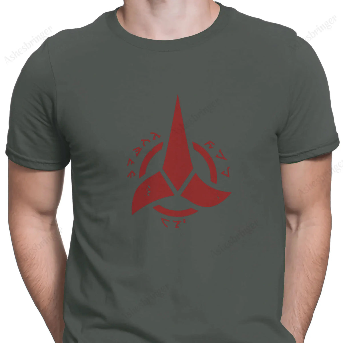 Star Trek Klingon Empire Men's Graphic Crew Neck Tee Street Casual Style Tops for Men and Women