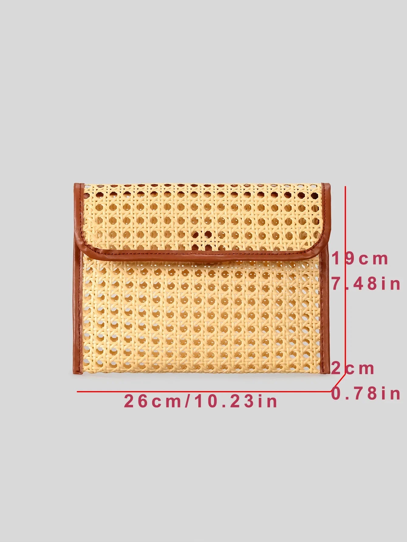 Fashion Imation Rattan Hollow Clutch Bag for Women Woven Shoulder Crossbody Bags Casual Summer Beach Bag 2025