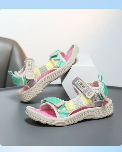 Fashion Kids Sandals Boy Soft Sole Non-slip Outdoor Breathable Walking Sandials Summer Children's Girls Beach Shoes