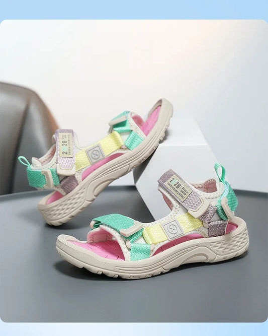Fashion Kids Sandals Boy Soft Sole Non-slip Outdoor Breathable Walking Sandials Summer Children's Girls Beach Shoes