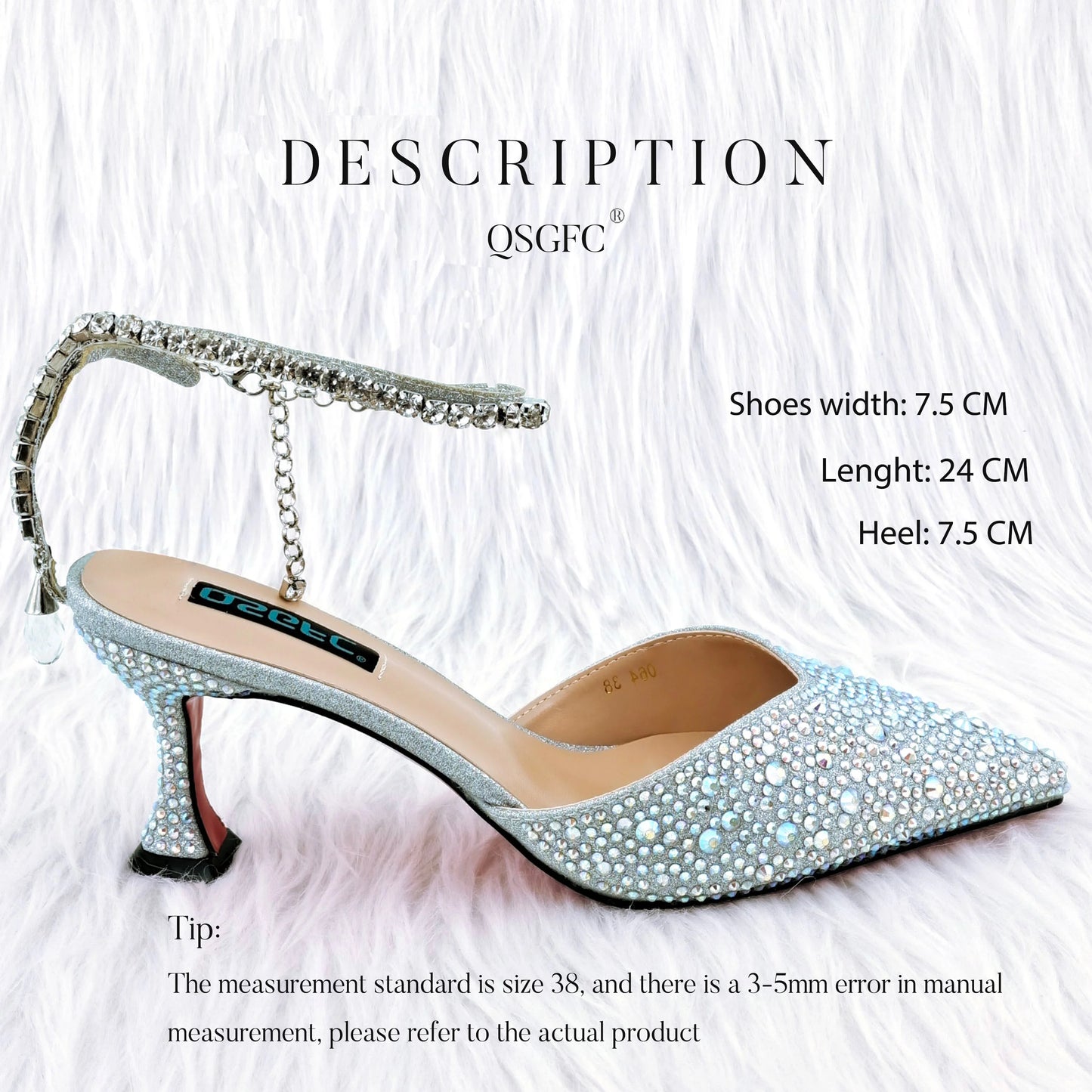 New Gold Glitter Fabric Pointed Toe High Heels With A Variety Of Shapes Of Rhinestones Fashion Party Ladies Shoes And Bag