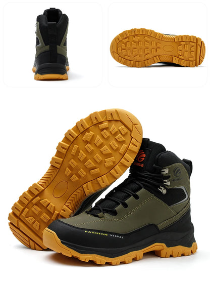 safety shoes man waterproof work safety sneakers high top boots anti puncture Work shoes steel toe working shoes with protection