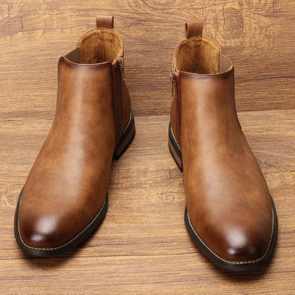 Size 7~13 Men Chelsea Boots  Ankle Boots soft leather Men Boots