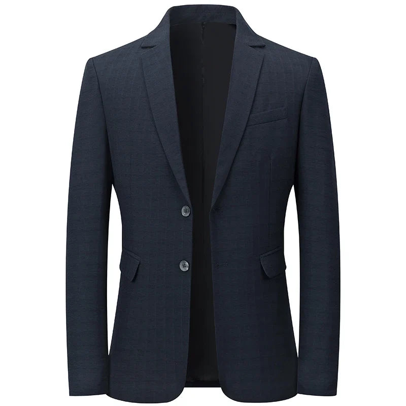 Brand Business England Style Men Suit Slim Fit Easy Care Spring Autumn Wedding Black Formal Blazer for Men Clothing
