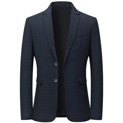 Brand Business England Style Men Suit Slim Fit Easy Care Spring Autumn Wedding Black Formal Blazer for Men Clothing