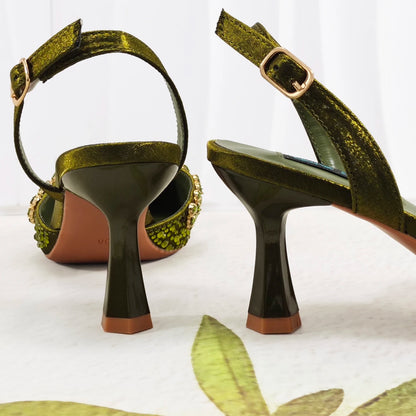 Italian Design Slip-on High Heels and Matching Three-Dimensional Bag Nigeria Party Pointed Shoes with Bag or a Pair of Shoes