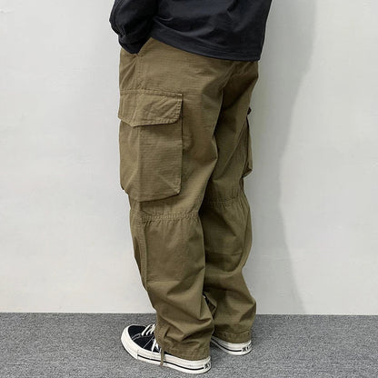 High Quality Cotton Cargo Pants Mens Clothing Plus Size Casual Pants Japanese Harajuku Casual Tactical Joggers Baggy Trousers