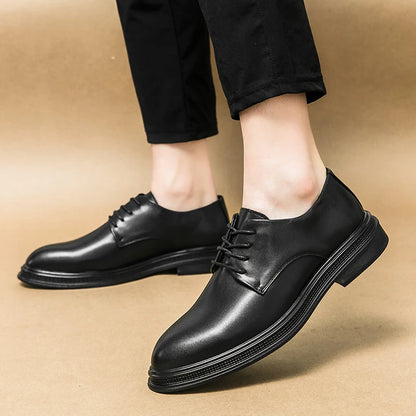 Fashion Men Brogue Oxford Shoes British Style Casual Shoes PU Leather Formal Dress Footwear Man Outdoor Sneakers Business Shoes