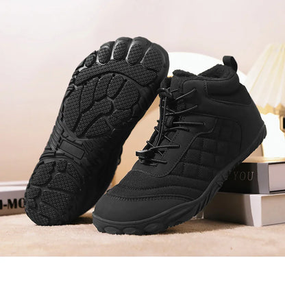 New Winter Booties Outdoor Waterproof Barefoot Boots For Men Ankle Boots Plush Warm Snow Shoes Non-slip Casual Sneakers Big Size
