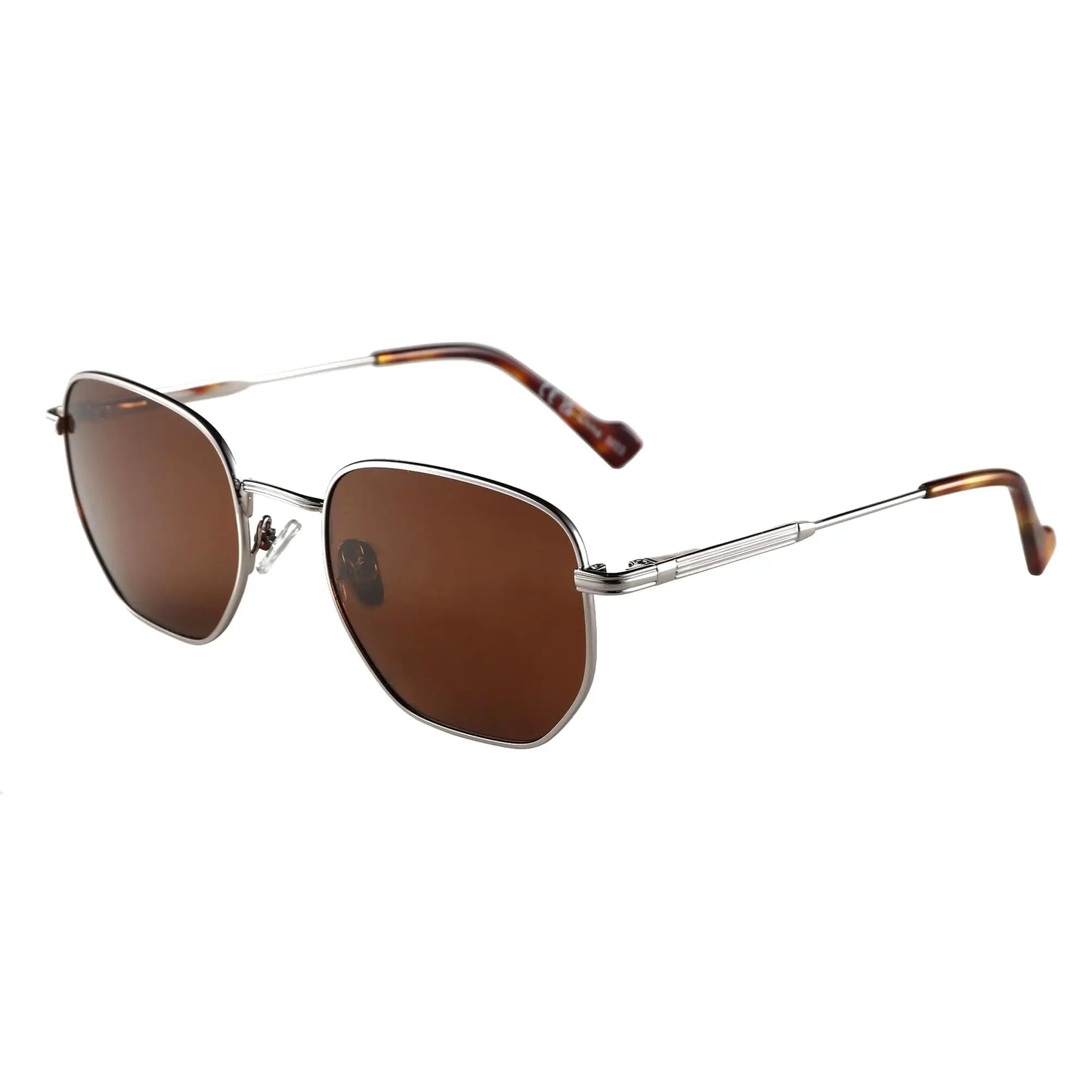 Hexagon Polarized Retro Sunglasses for Men Women-Vintage Metal Frame Design UV Protection Trendy Fashion Shades