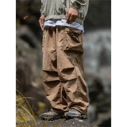 New Trendy New Men's Spring/Summer Breathable Outdoor Cargo Parachute Pants Leisure Hiking Mountaineering Water-resist Pants