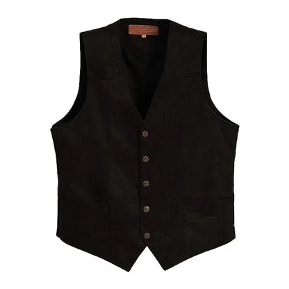 Plus Size Men's Suit Vest V-neck vest Slim Fit Casual Formal Business Dress Groomsman Outfit Retro New Waistcoat