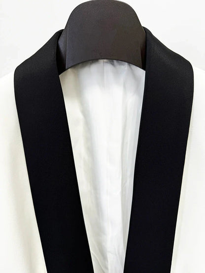 HIGH STREET Newest Fashion 2026 Designer Jacket Women's Shawl Collar Color Block Blazer