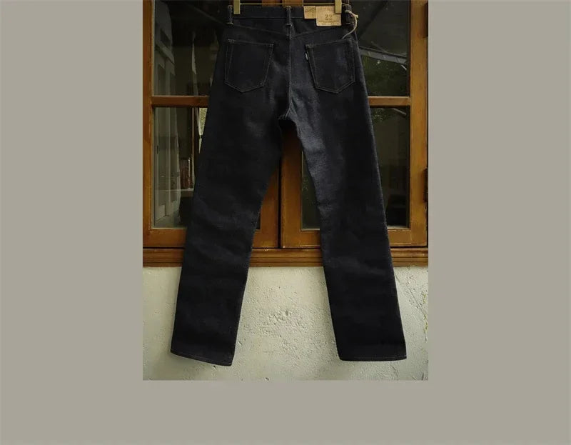 22oz Heavyweight Selvage Denim Jeans Rigid Straight Fit Pants Lot N235