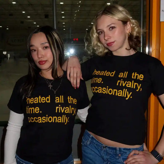 Heated All The Time Rivalry Occasionally Print Short Sleeve Cotton T-shirt Summer Men Women Harajuku Y2K Vintage Streetwear Tops