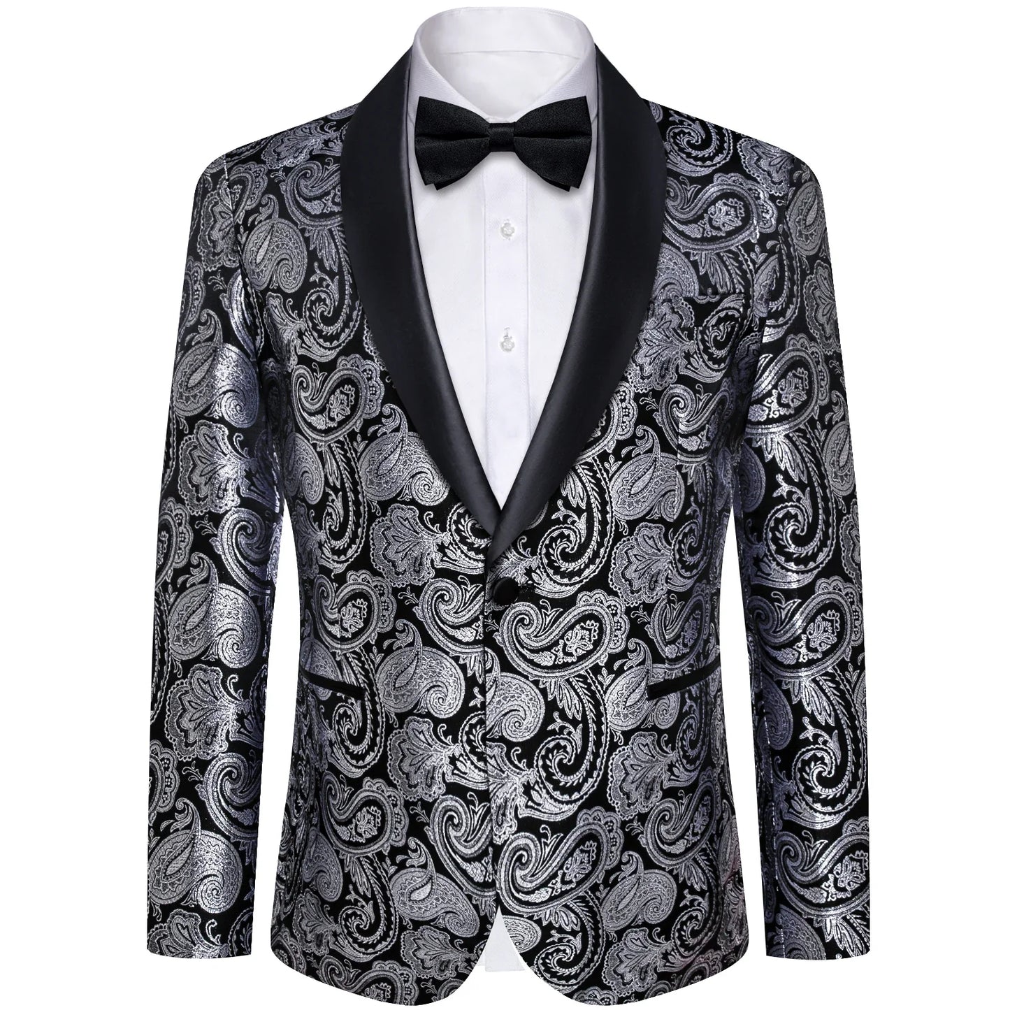 Men's Suits Blazer Green Red Silver Color Paisley Luxury Wedding Prom Business Banquet Suit Coat Men Clothing Jacket