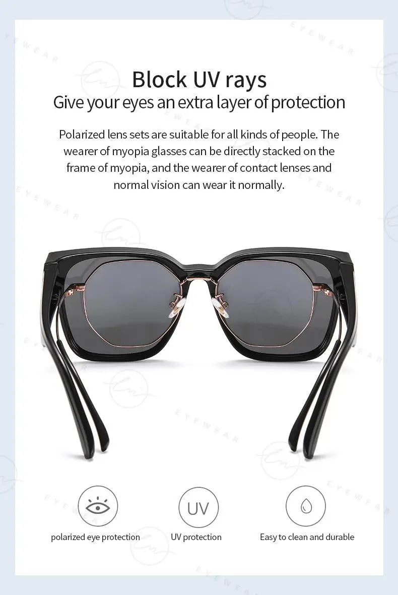 Brand Oversized Frame Cover Optical Glasses Trend Fit Over Sunglasses For Men Women Polarized TR-90 Anti-Glare UV400 Eyewear
