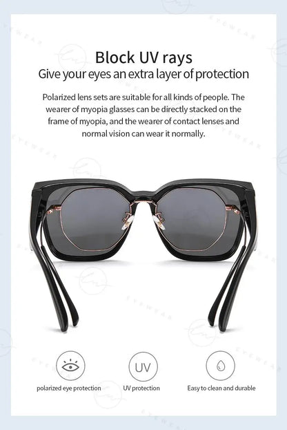 Brand Oversized Frame Cover Optical Glasses Trend Fit Over Sunglasses For Men Women Polarized TR-90 Anti-Glare UV400 Eyewear