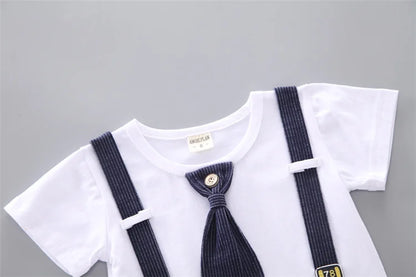 Summer Baby Boys Clothing Suits Handsome Fashion Children's Girls Short-Sleeved + Shorts Clothes 2 pcs Set