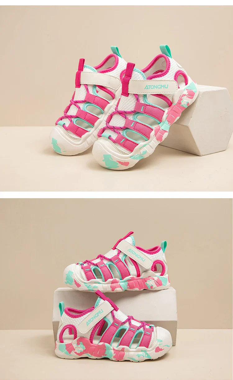 New Girls Sandals Children Water Shoes Cute Outdoor Non-slip Kids Sports Shoes Girls Boy Sandals Sneaker 4 To 12 Years