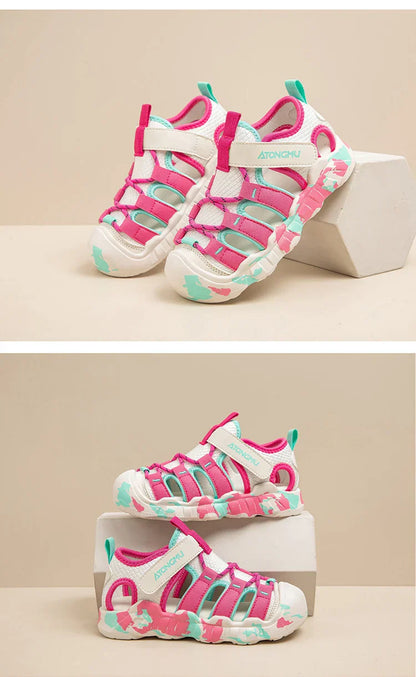 New Girls Sandals Children Water Shoes Cute Outdoor Non-slip Kids Sports Shoes Girls Boy Sandals Sneaker 4 To 12 Years
