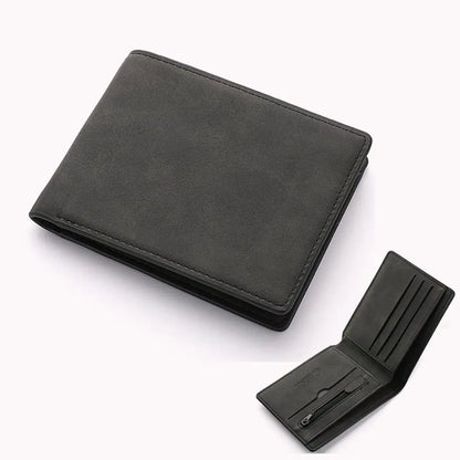 Portefeuille homme en cuir PU, fentes multiples pour cartes, porte-monnaie pliant, sac à main grande capacité