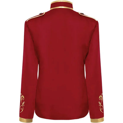 British Style Men Embroidered Flower Suit White / Blue / Red Male Wedding Dance Party Coat Singer Stage Performance Dress Blazer